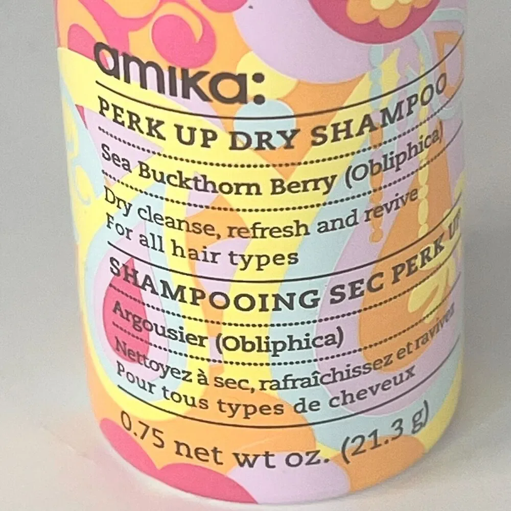 Amika Perk Up Dry Shampoo Hair  No White Talc-Free Travel .75oz 21g 27ml New